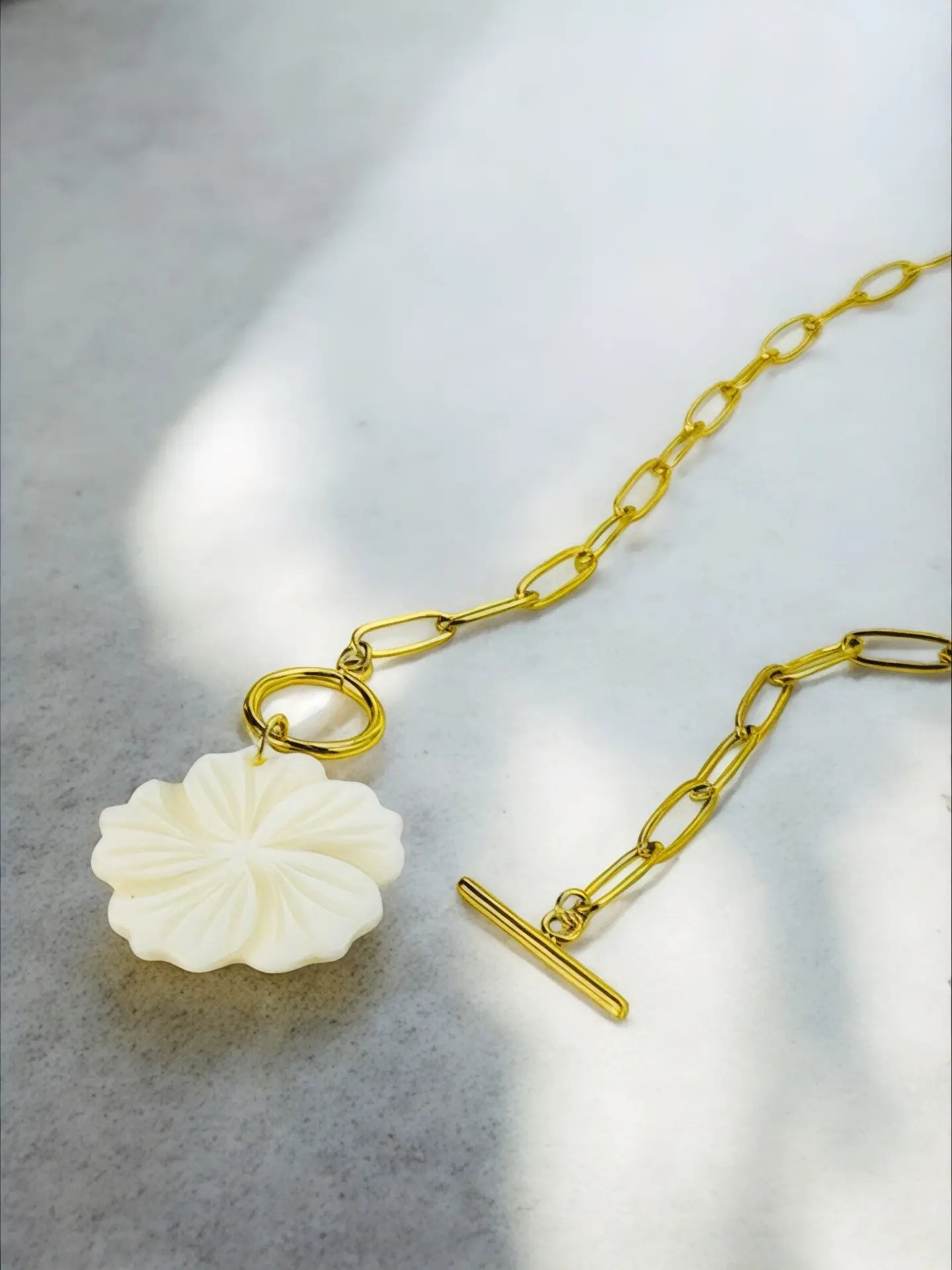 Golden Hibiscus Necklace - Laliyo Bedminster