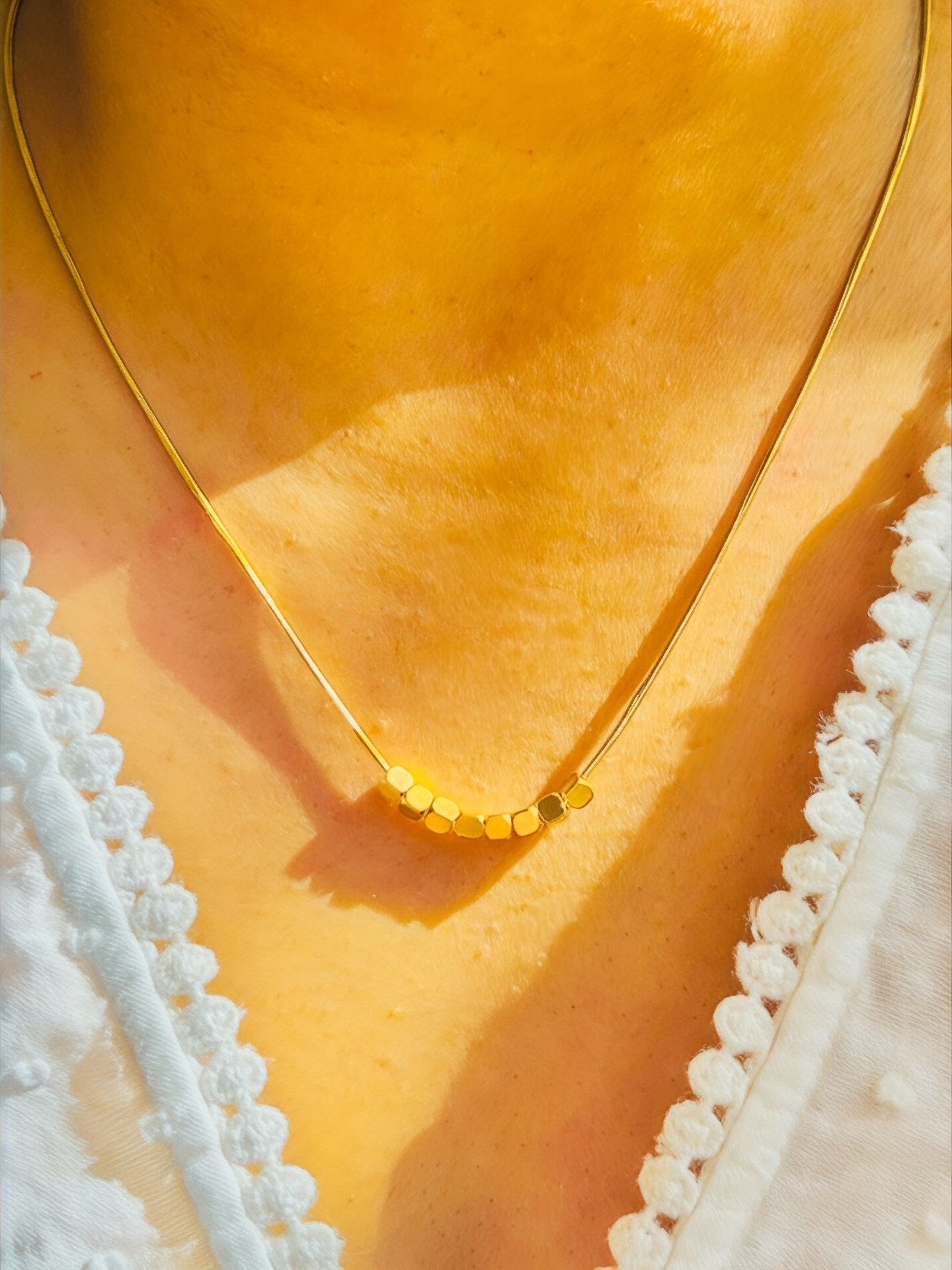 Gilded Geometry Necklace