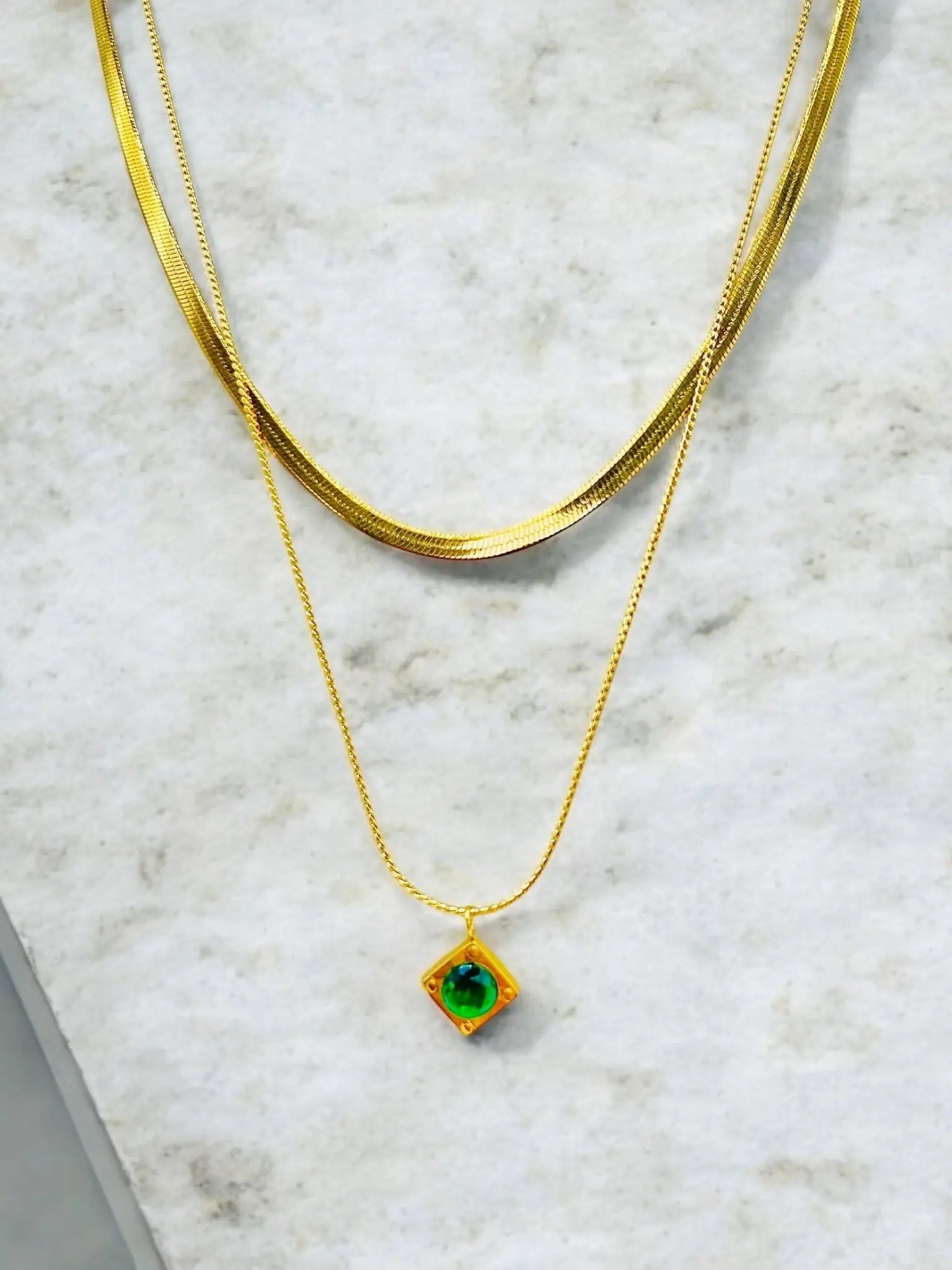 Emerald Glint Necklace - Laliyo Bedminster