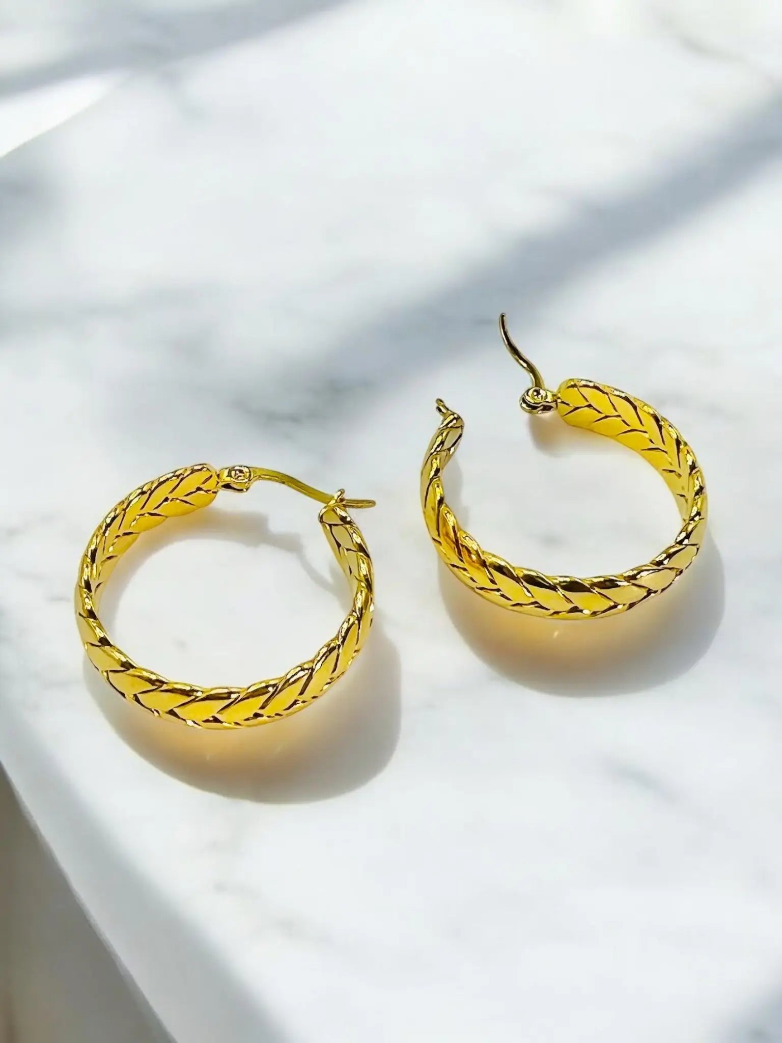 Braidelle Hoop Earrings - Laliyo Bedminster