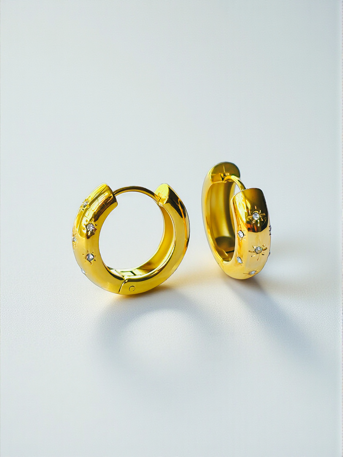 Celestial Engraved Hoop Earrings