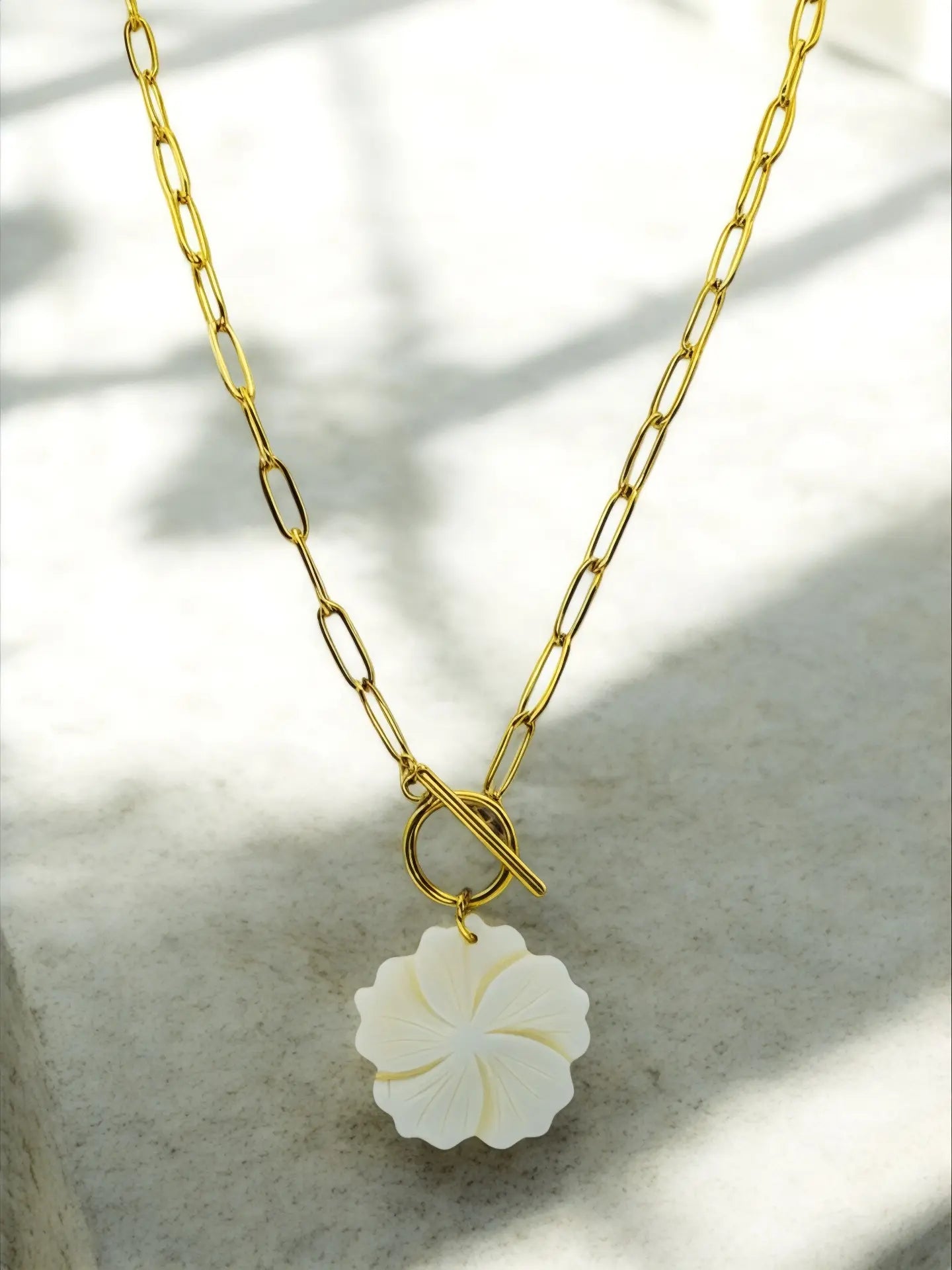Golden Hibiscus Necklace - Laliyo Bedminster