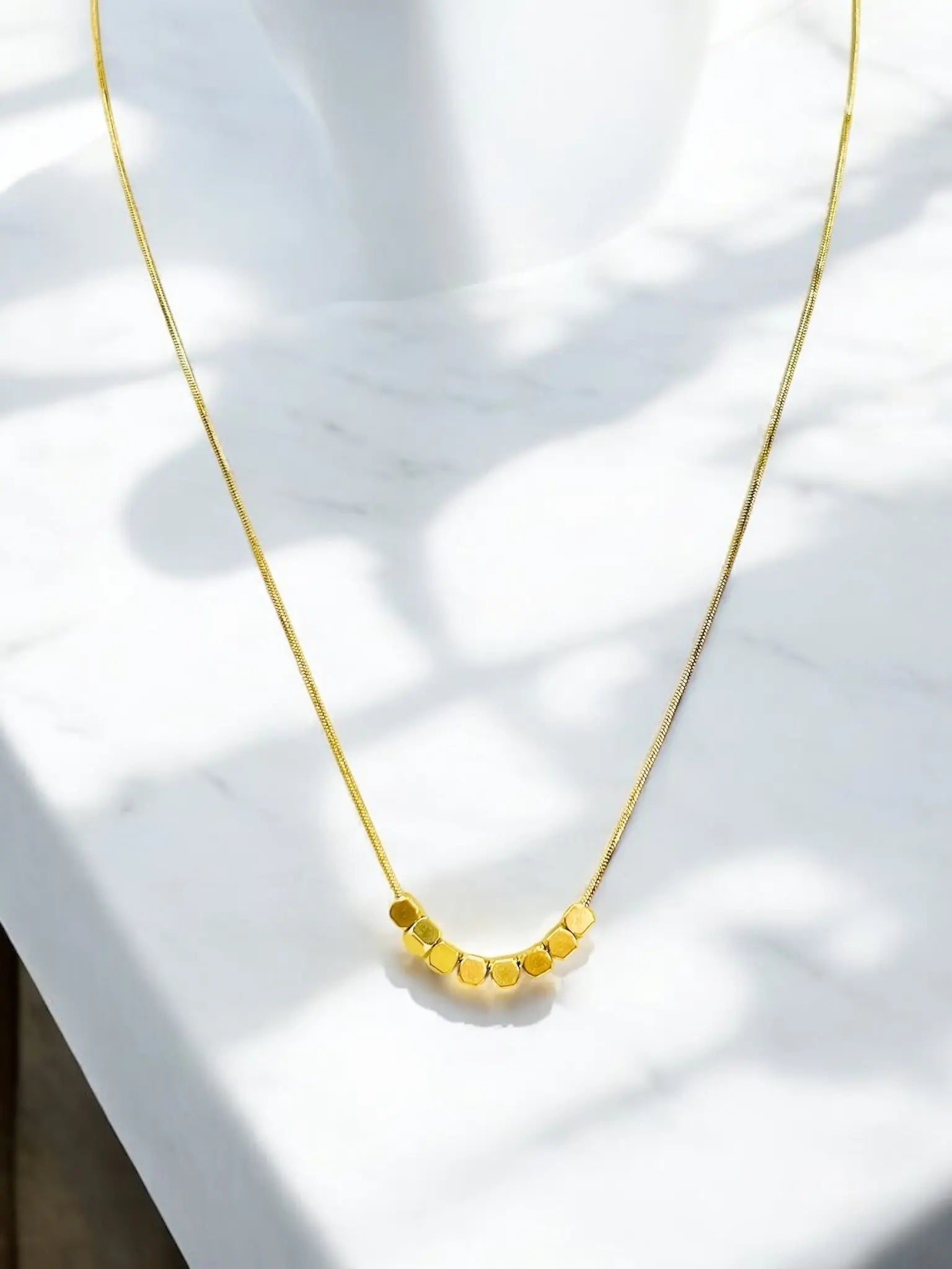 Gilded Geometry Necklace - Laliyo Bedminster
