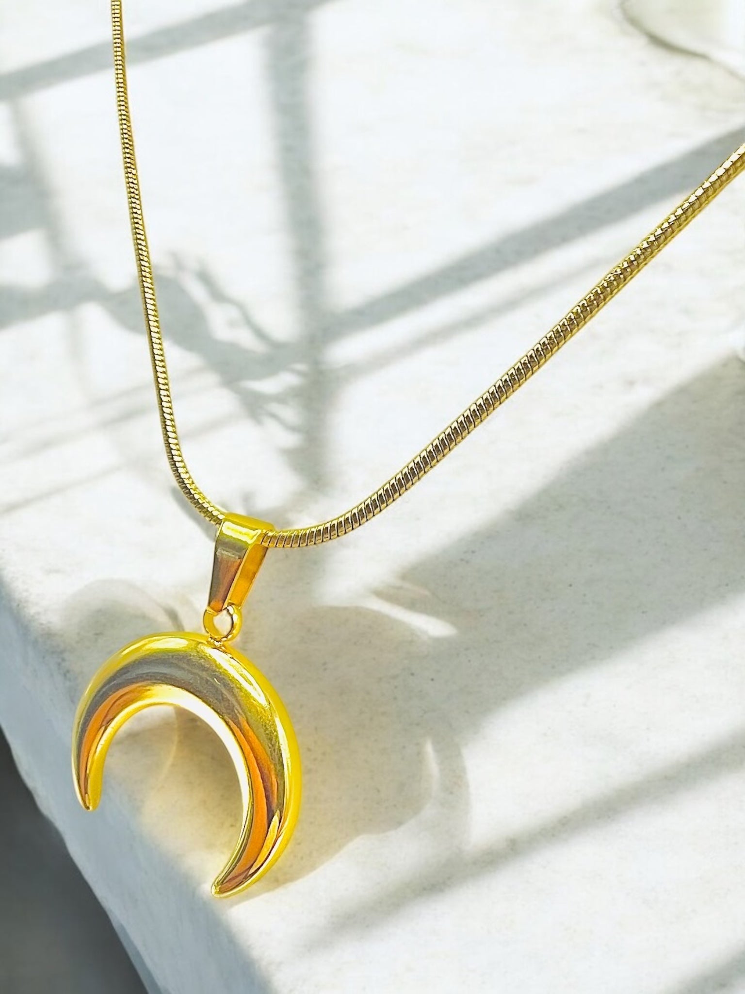 Celestia Crescent Pendant Necklace