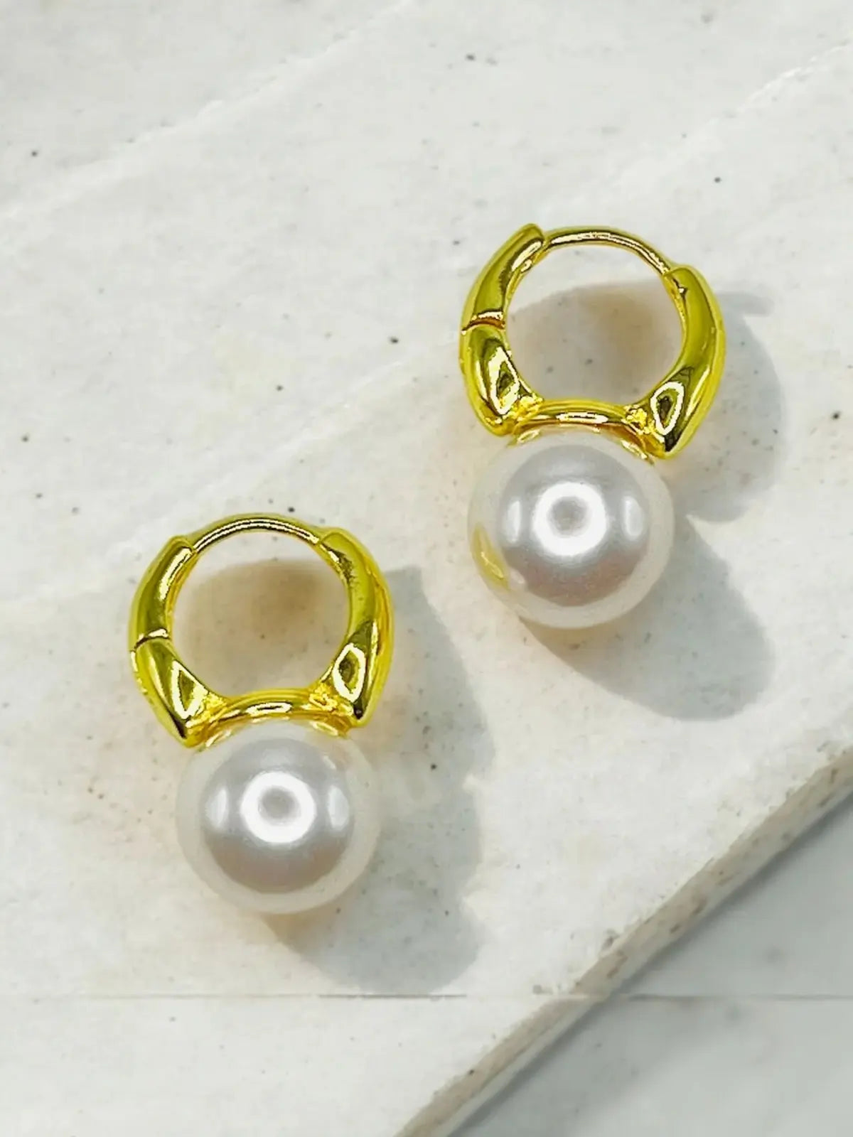 Orla Pearl Hoops - Laliyo Bedminster
