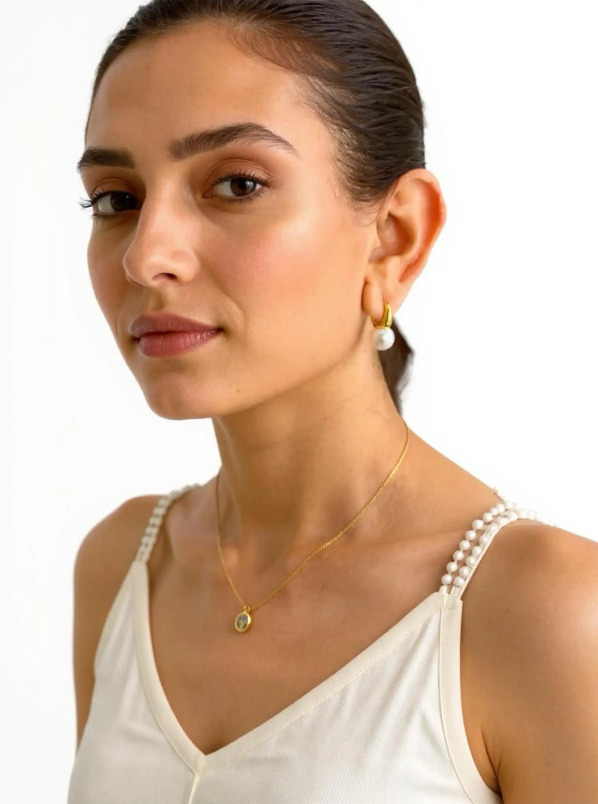 Orla Pearl Hoops - Laliyo Bedminster