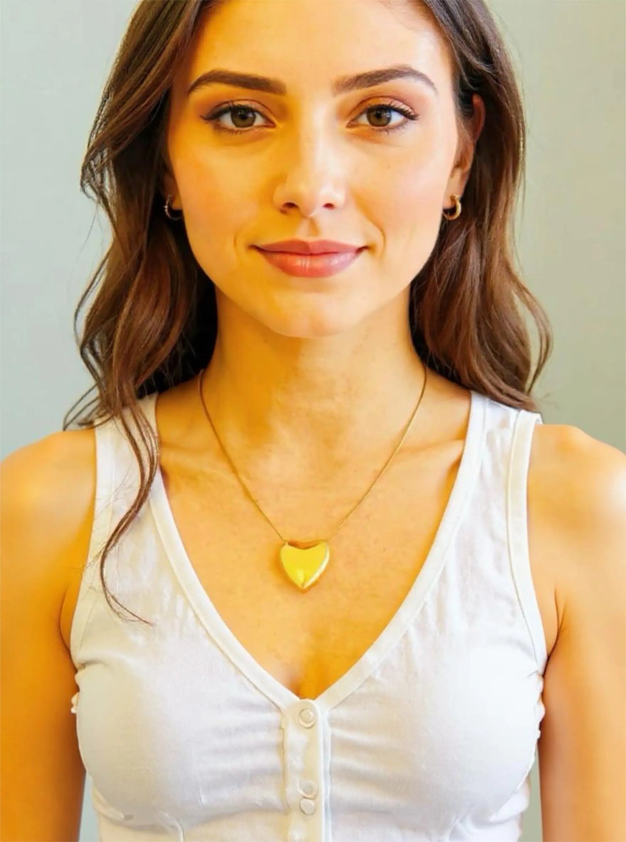 Aurora Big Heart Necklace - Laliyo Bedminster
