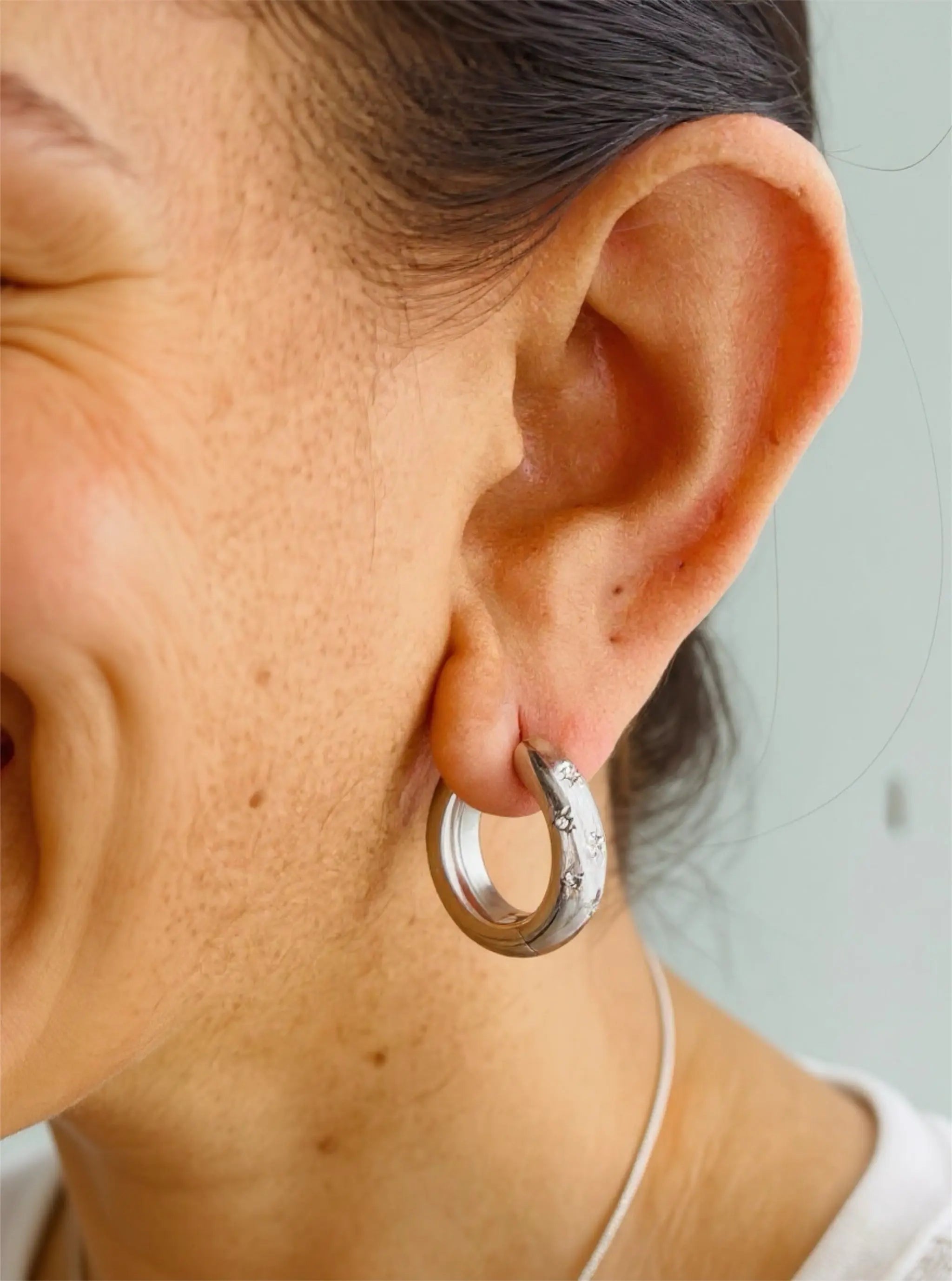 Celestial Engraved Hoop Earrings - Laliyo Bedminster