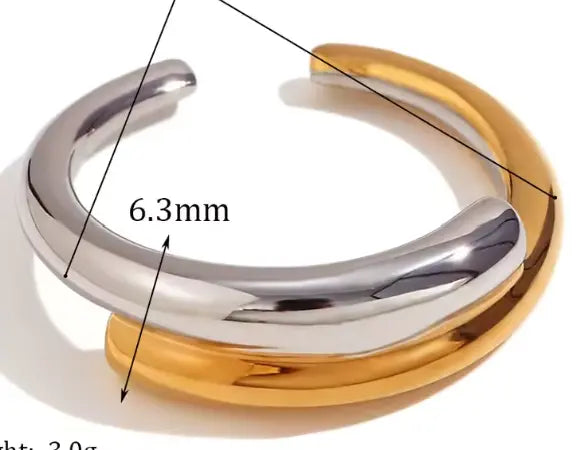 12. Dual Tone Luxe Ring - Laliyo Bedminster