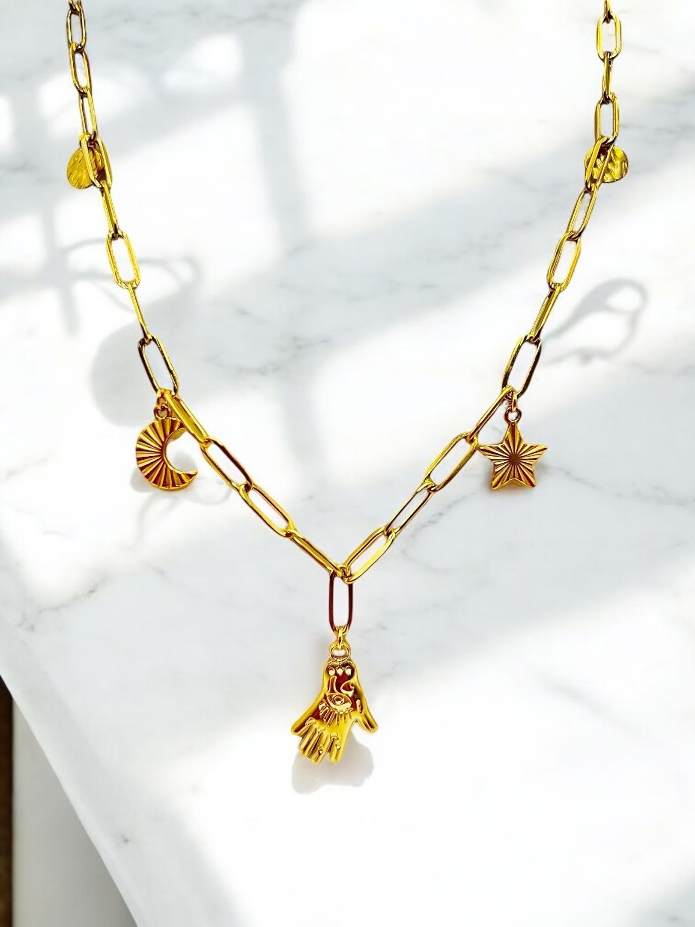 Hamsa Halo Necklace
