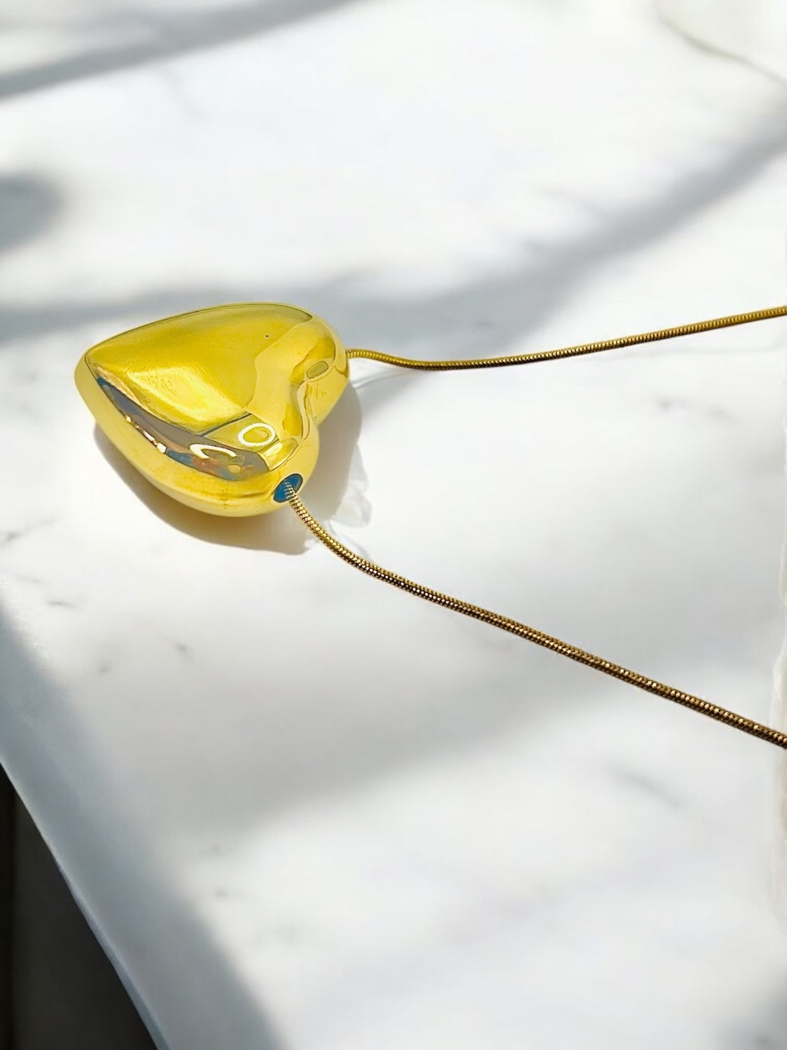 Elegant Bold Heart Pendant Necklace