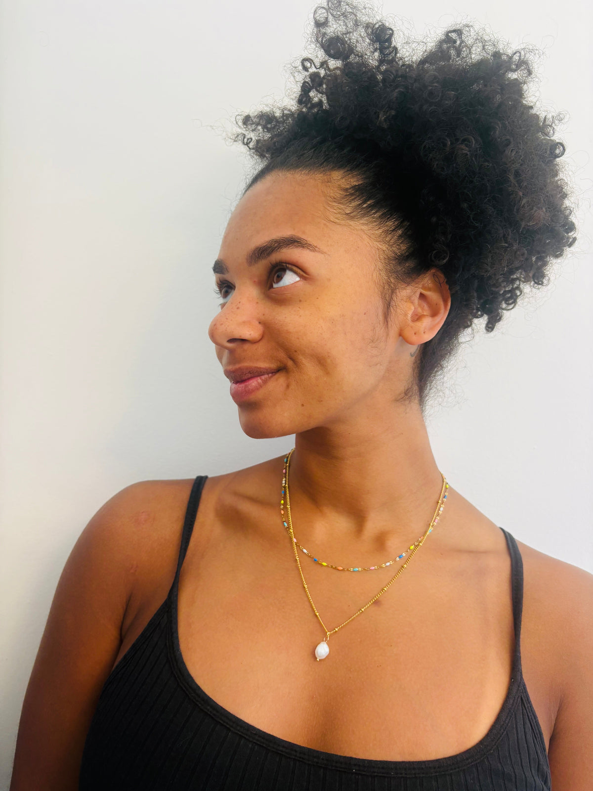 Iridesce Chain Necklace worn by model