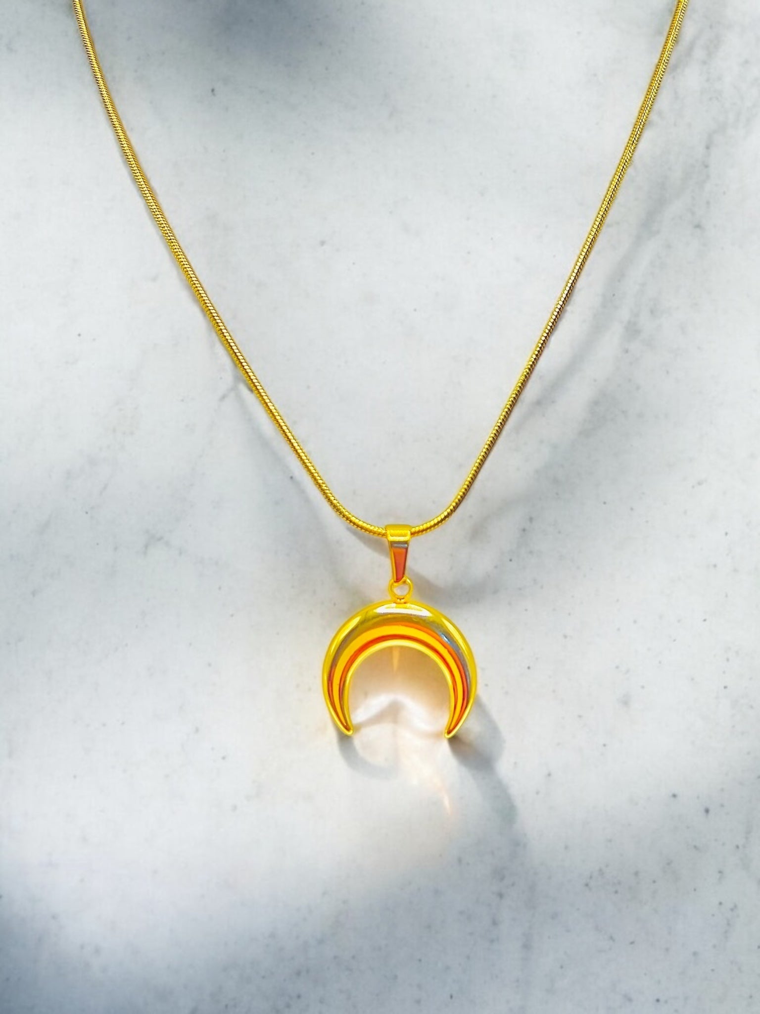 Celestia Crescent Pendant Necklace