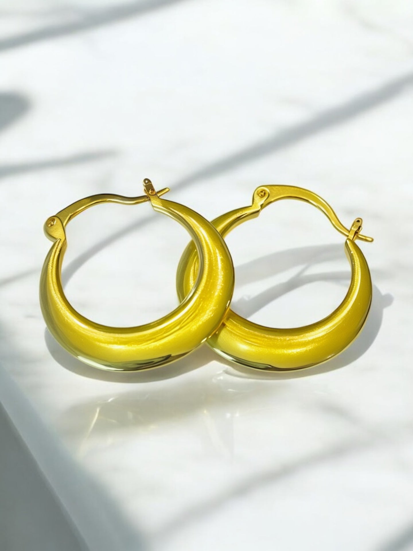 Bold hoop earrings