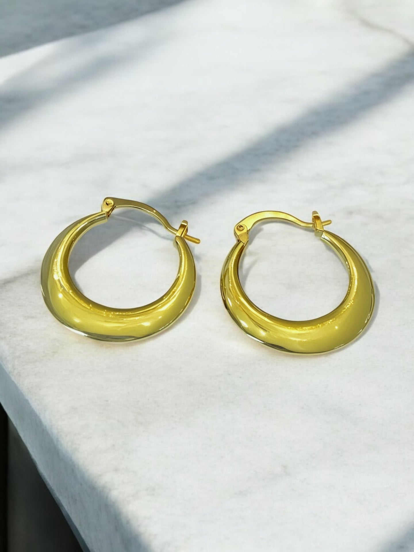 Bold hoop earrings