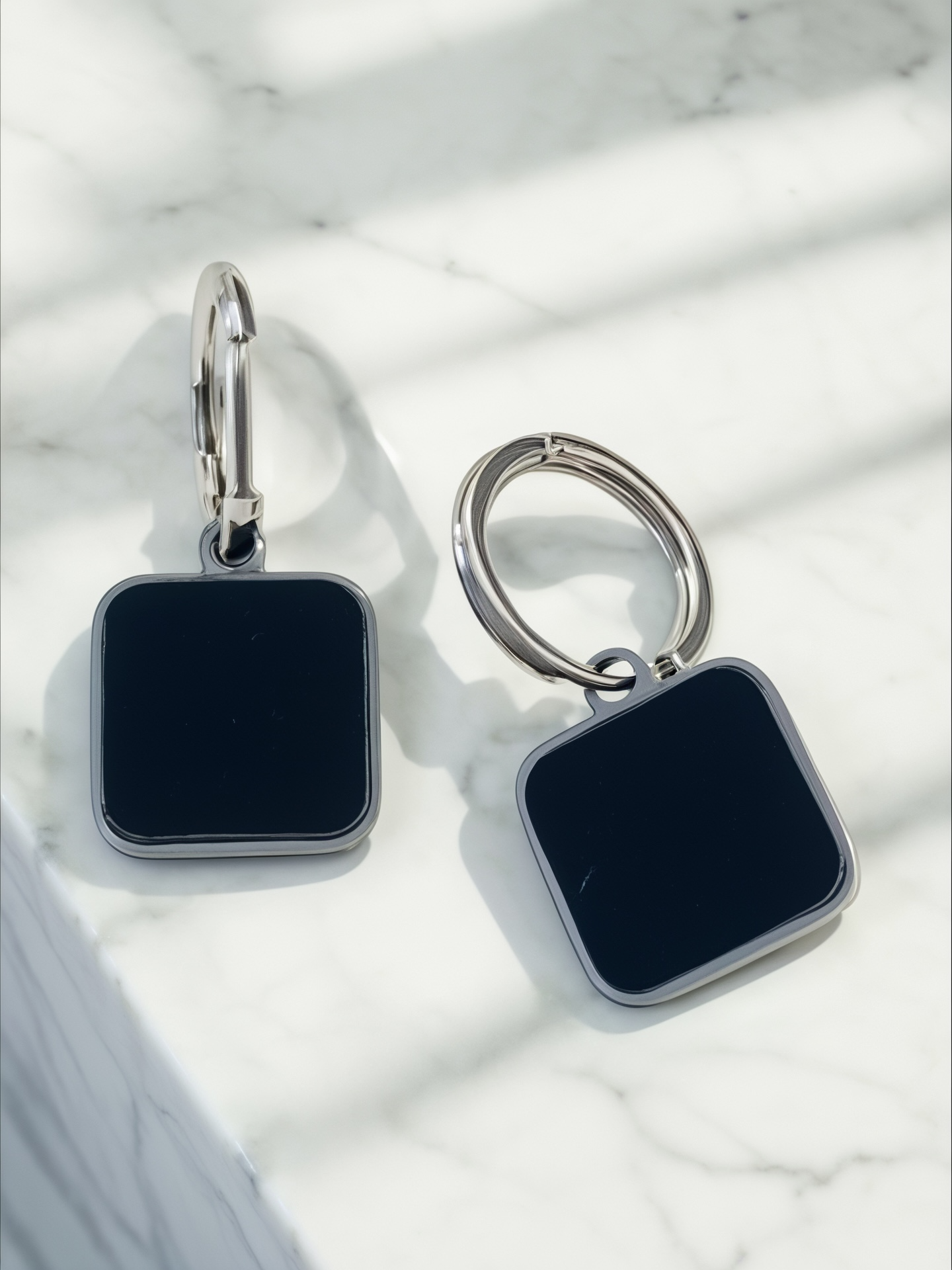Obsidian Square Earrings
